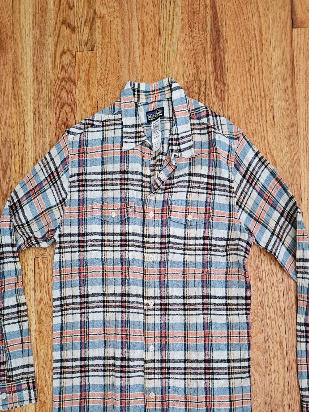 Mens Patagonia Crinkle Fabric Shirt Plaid Read
